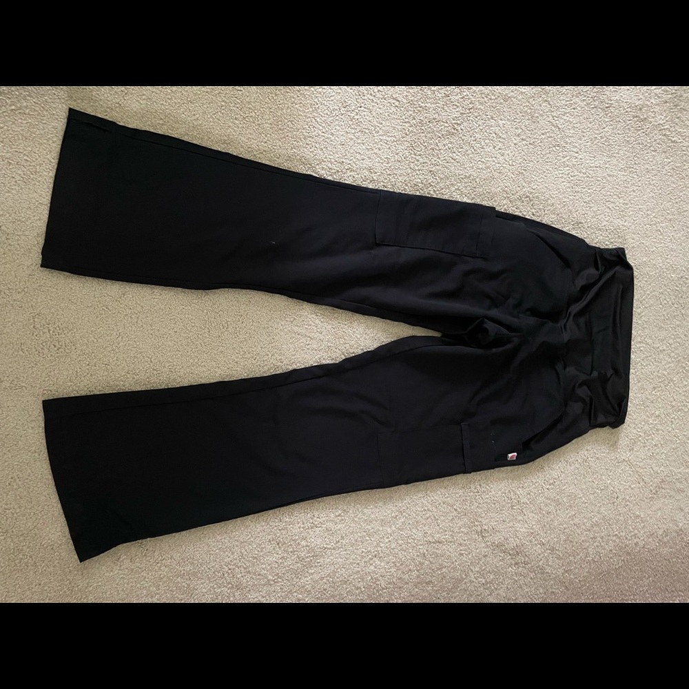 Black maternity scrub pants